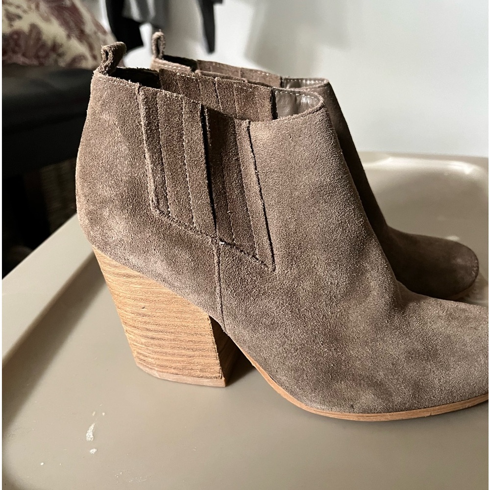 Suede ankle booties